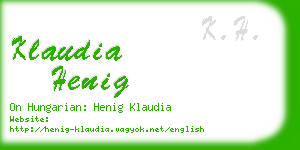 klaudia henig business card